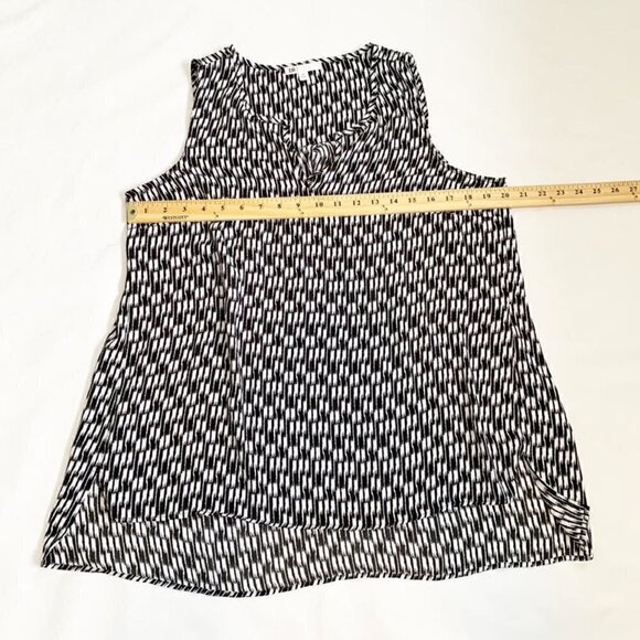 DR2 black white sheer lightweight sleeveless tank top blouse -‎ Medium - Picture 5 of 7